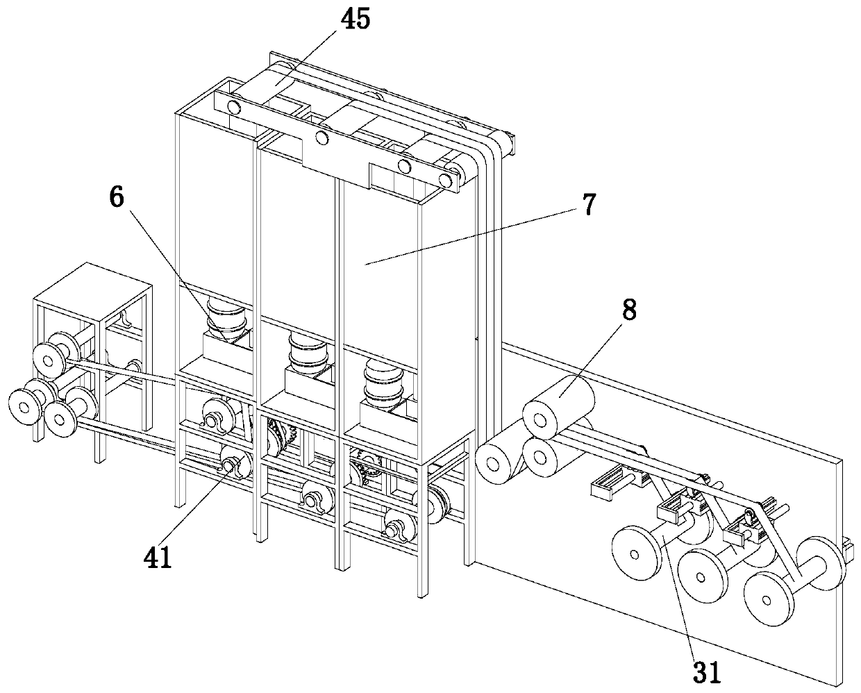 Production device and processing method for expansive glass hoses