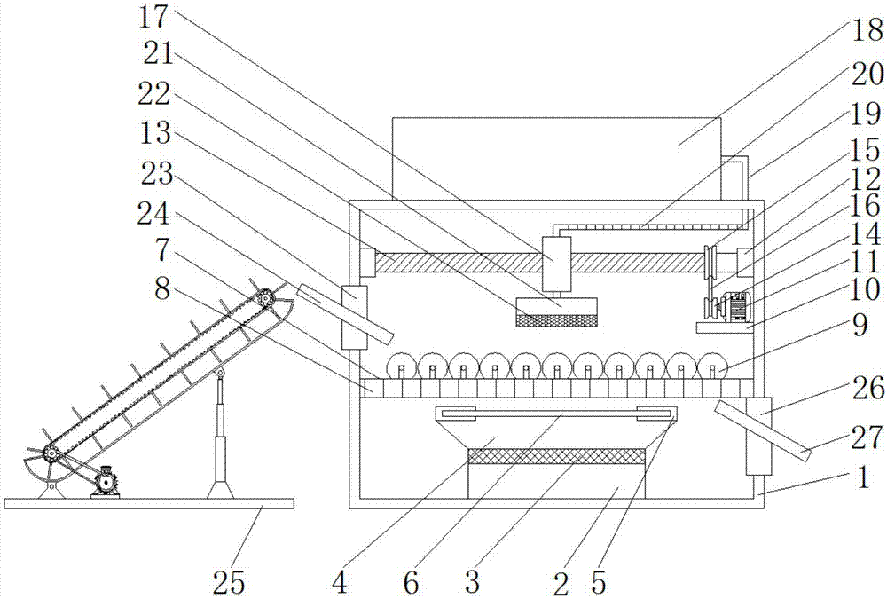 Automatic cleaning device for automobile engine parts