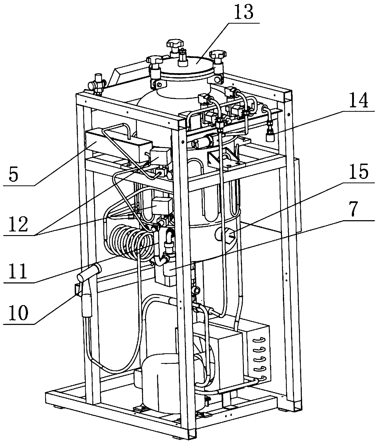 Household fine-brewed beer machine and beer brewing method