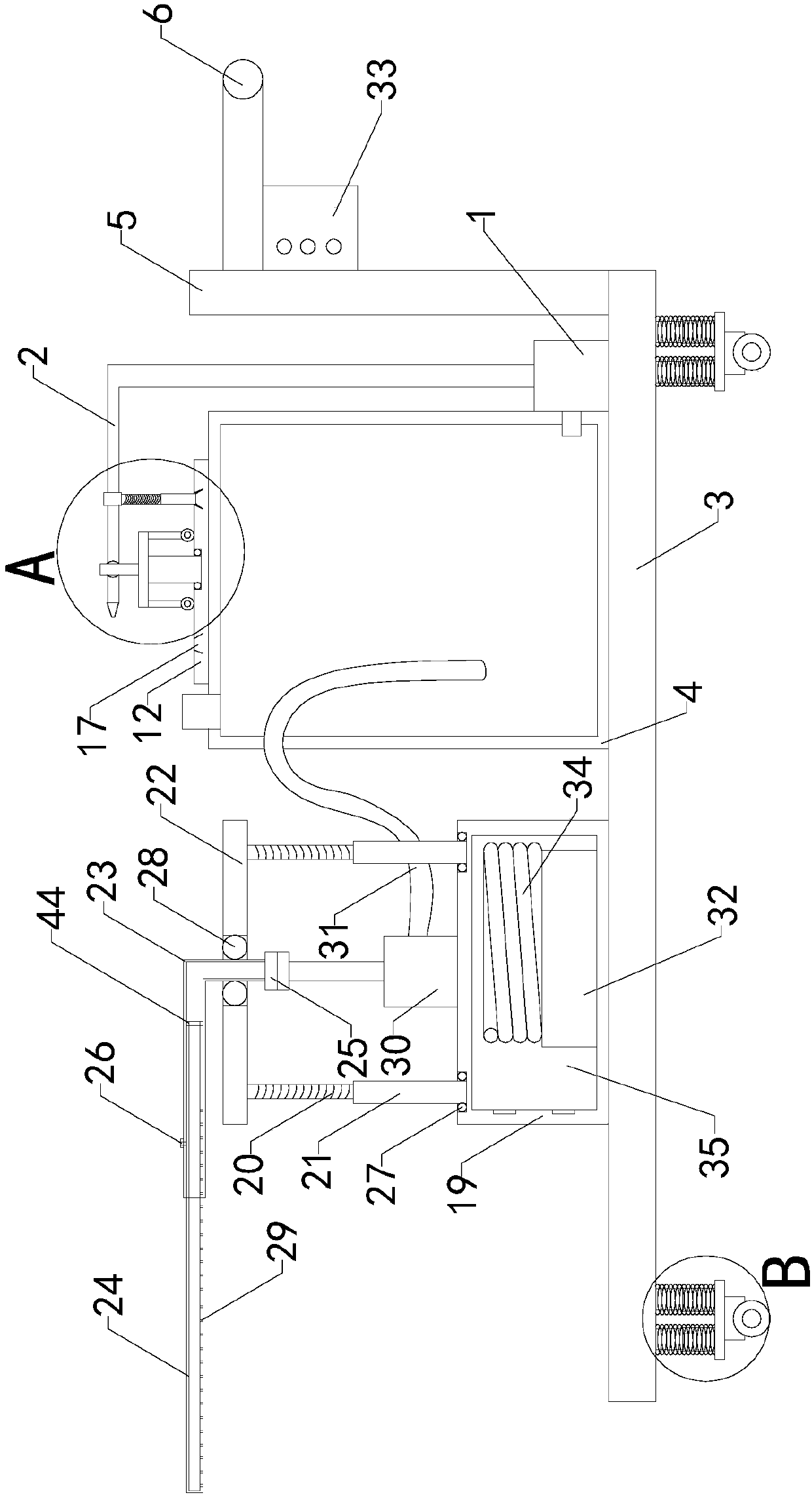 Water spraying device for landscaping