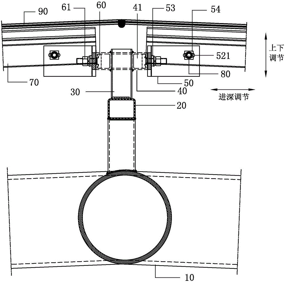 Multidirectional adjustable curved lighting roof keel system