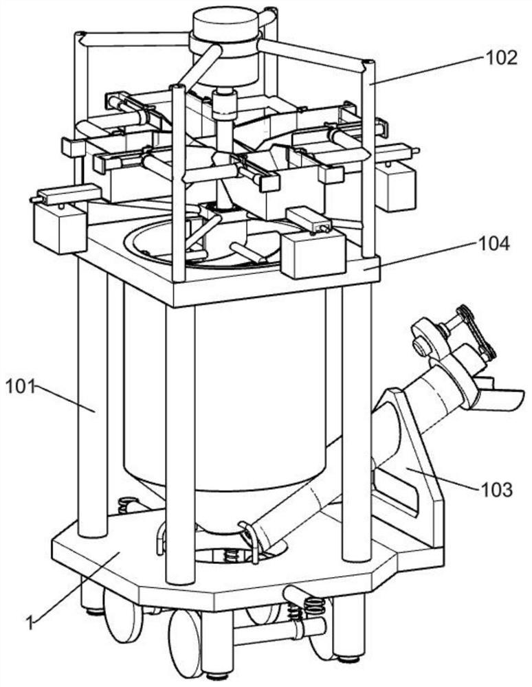 A concrete mixing device