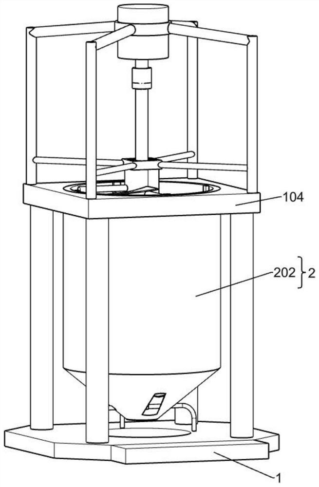 A concrete mixing device