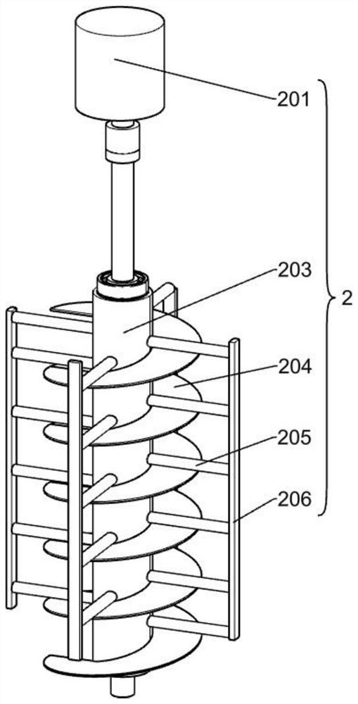 A concrete mixing device