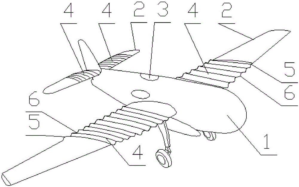 Sharkskin-imitating resistance-reducing wing