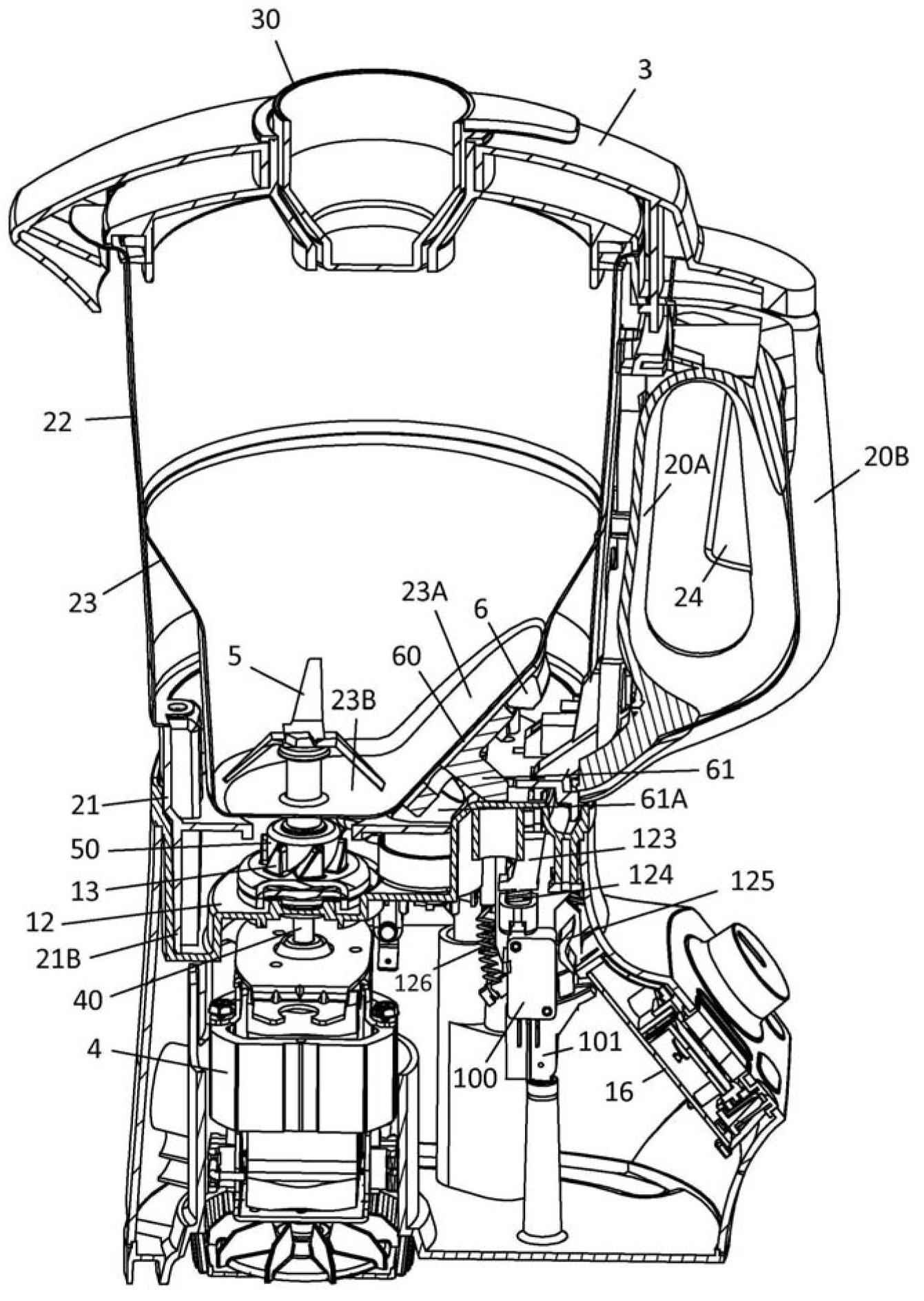 Household cooking appliance comprising a work receptacle including an electric resistor