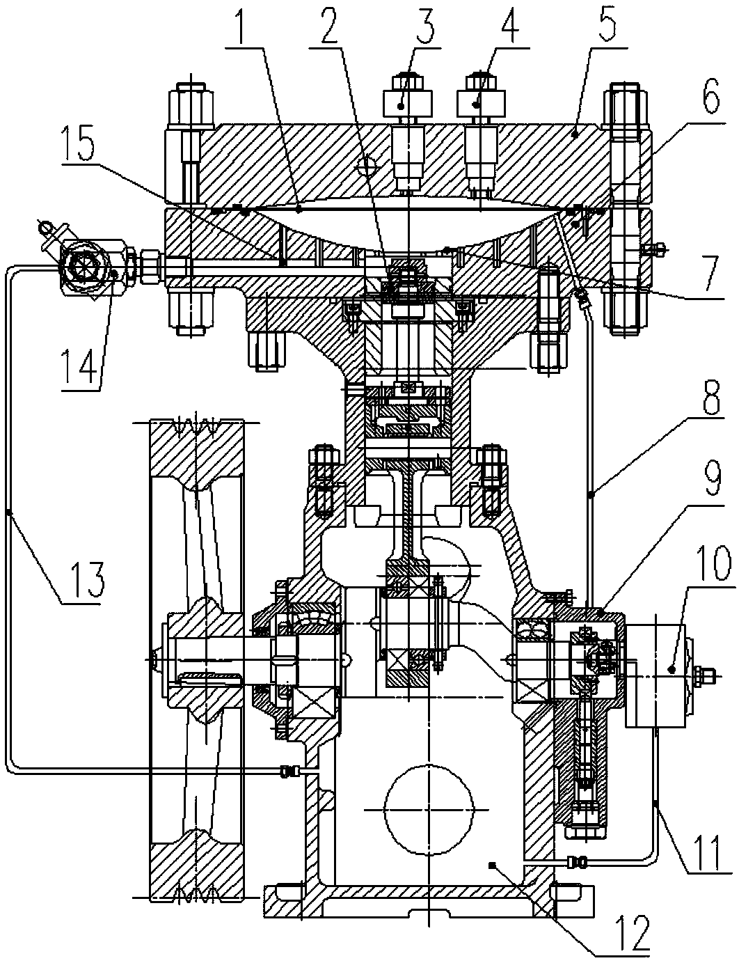 Diaphragm compressor and gas flow adjusting method thereof