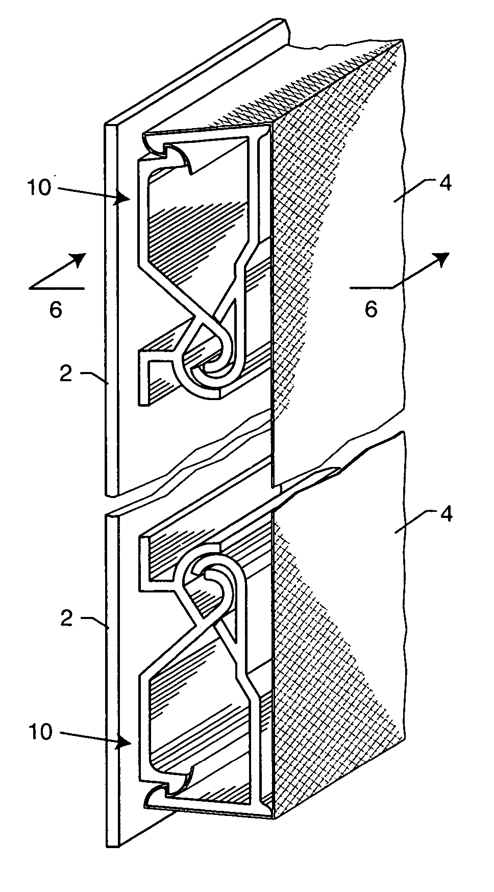 Track assembly for supporting fabrics