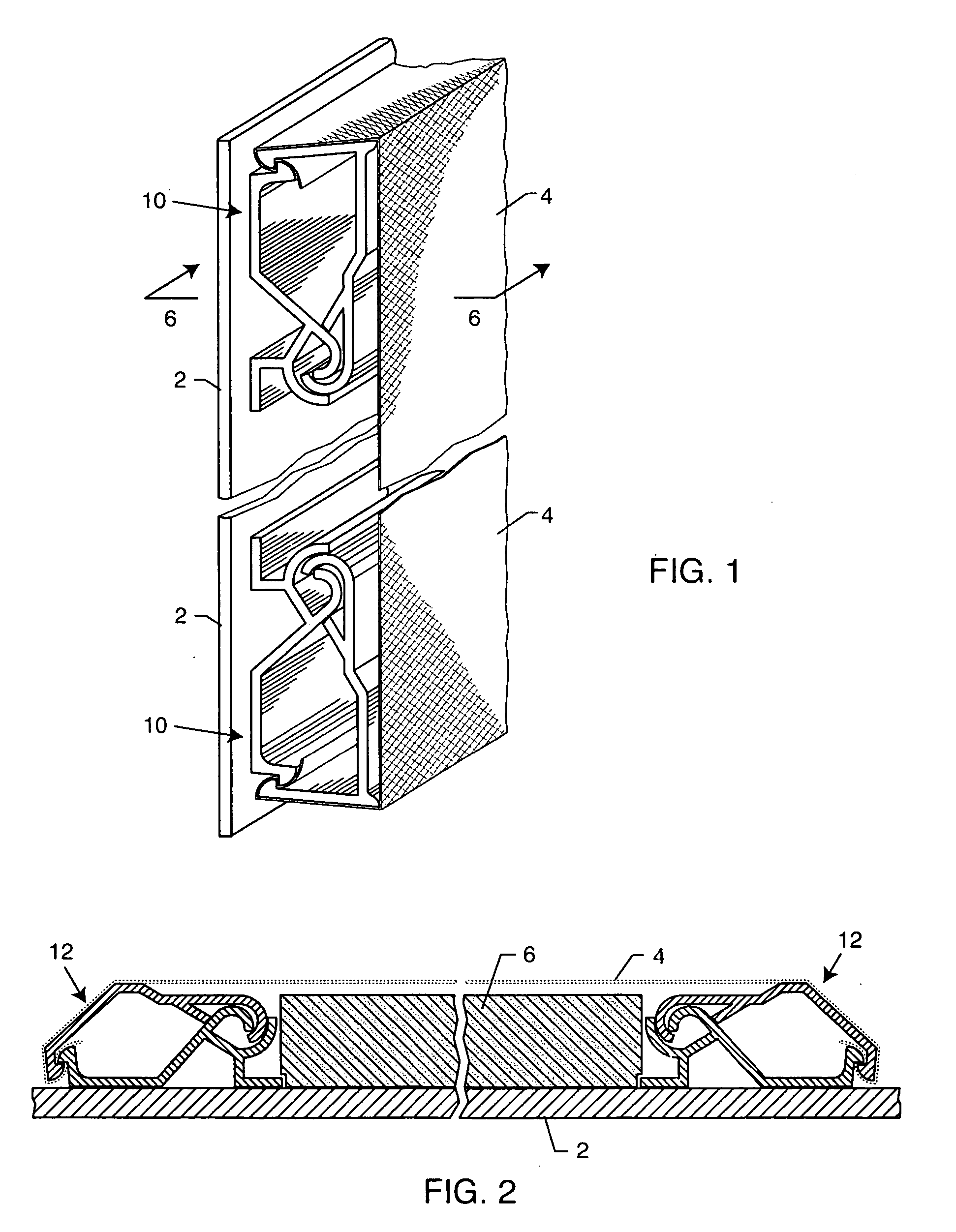 Track assembly for supporting fabrics