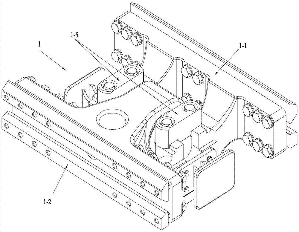 A walking device for reducing the floor height between adjacent car bodies of an EMU