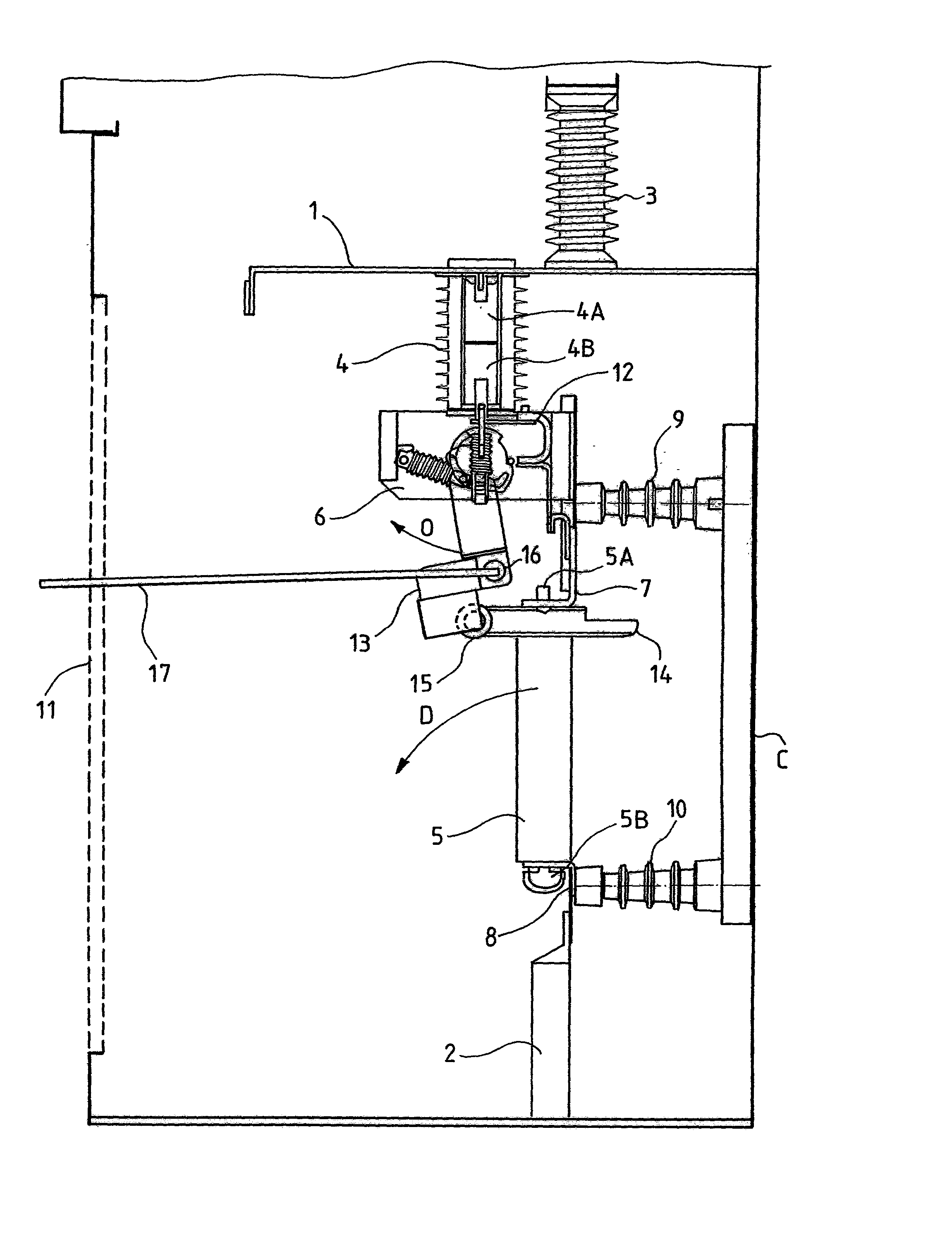 Safety device applied to engaging and disengaging a fuse in medium voltage electrical gear