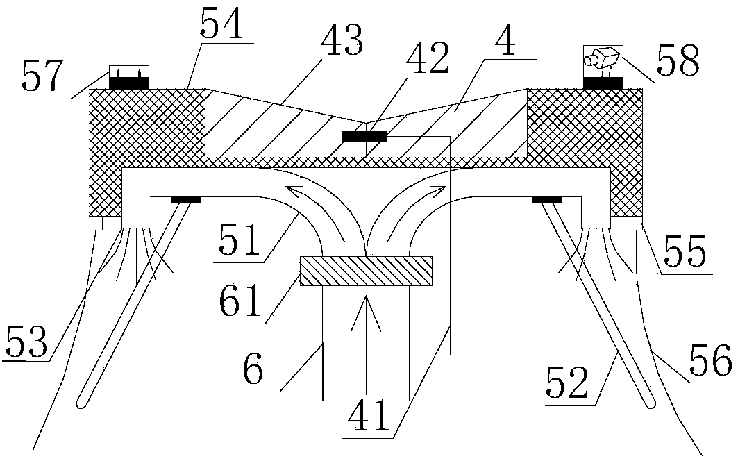 A kind of chute suspension blasting device and its applied chute clogging and dredging method