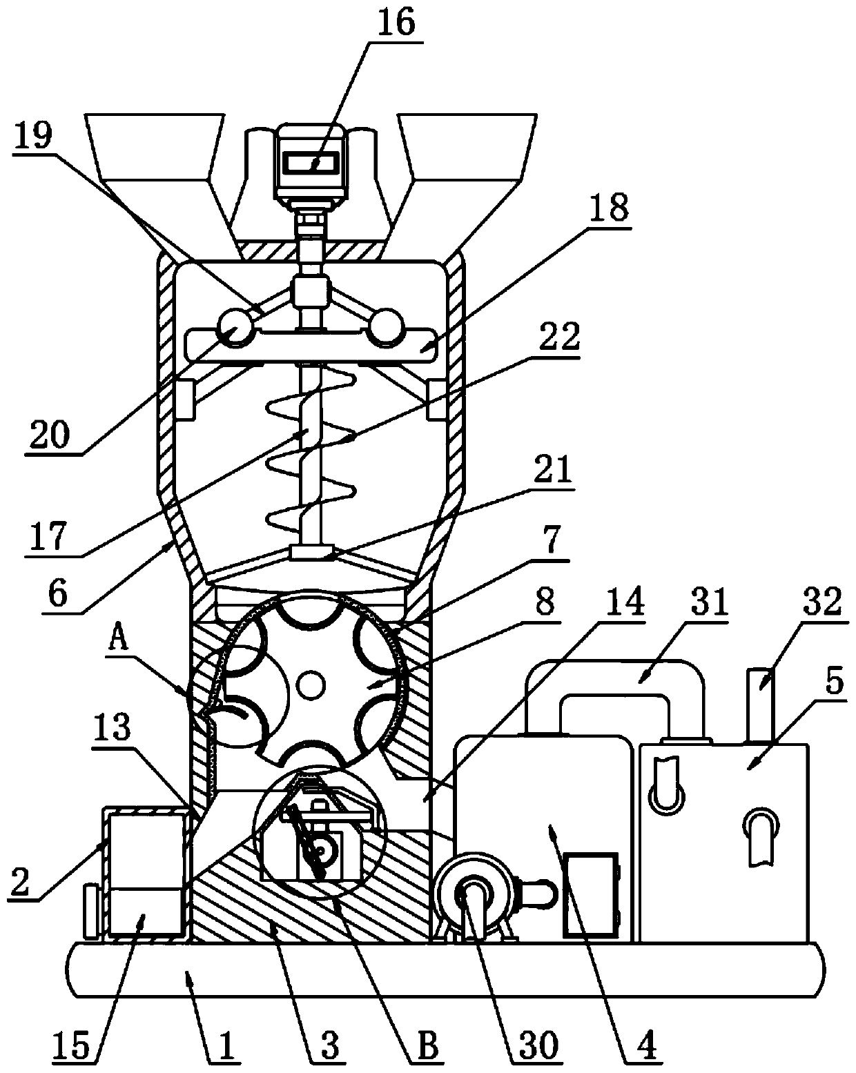 Industrial solid waste treatment device