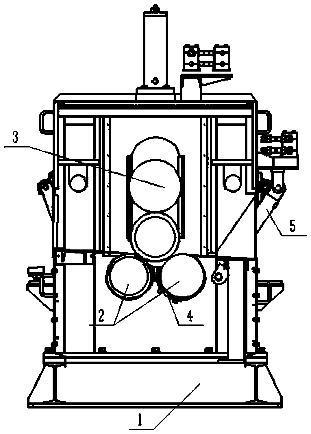 Material shifting and discharging device of straightening machine