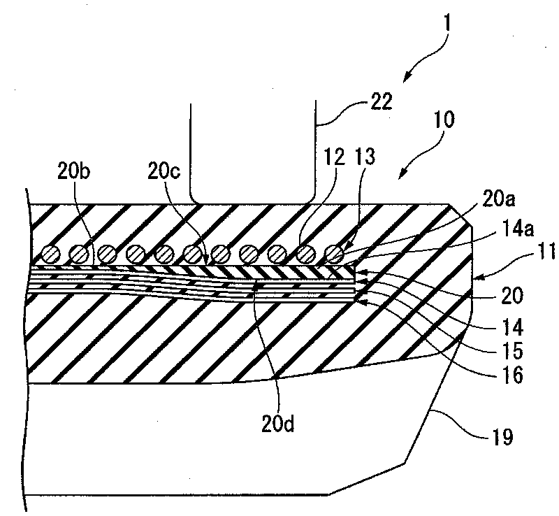 Rubber track and track type traveling body