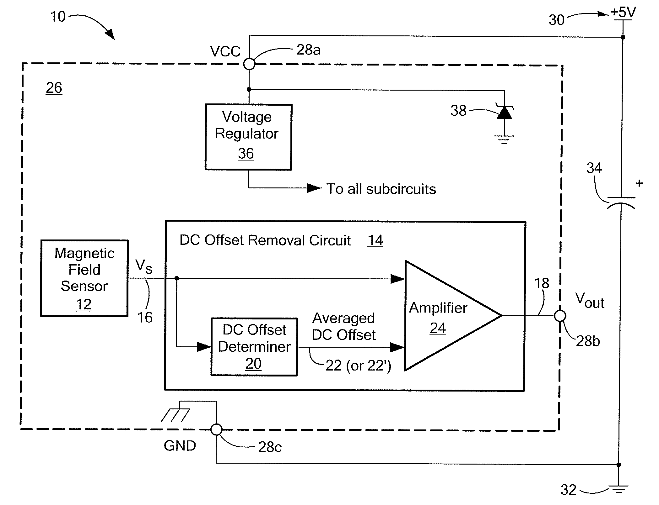 Hysteresis offset cancellation for magnetic sensors