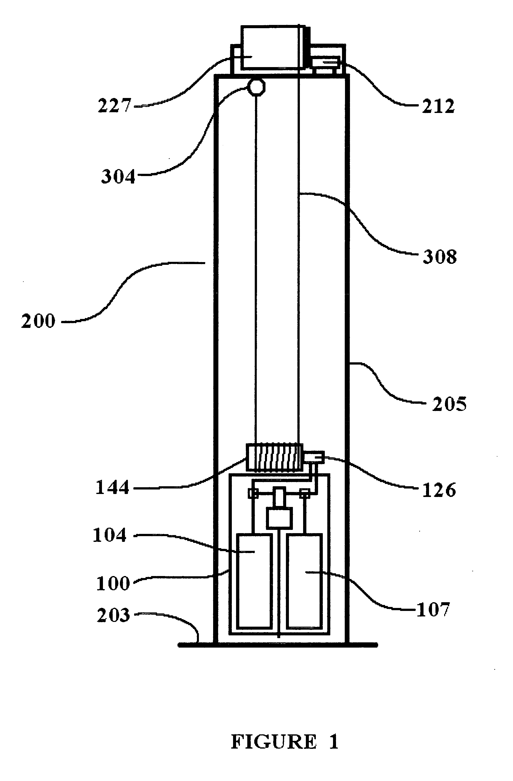 Hybrid vertical energy storage system