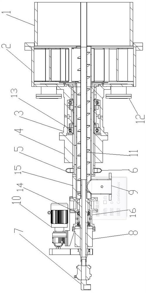 Discharging device of vacuum rotary kiln