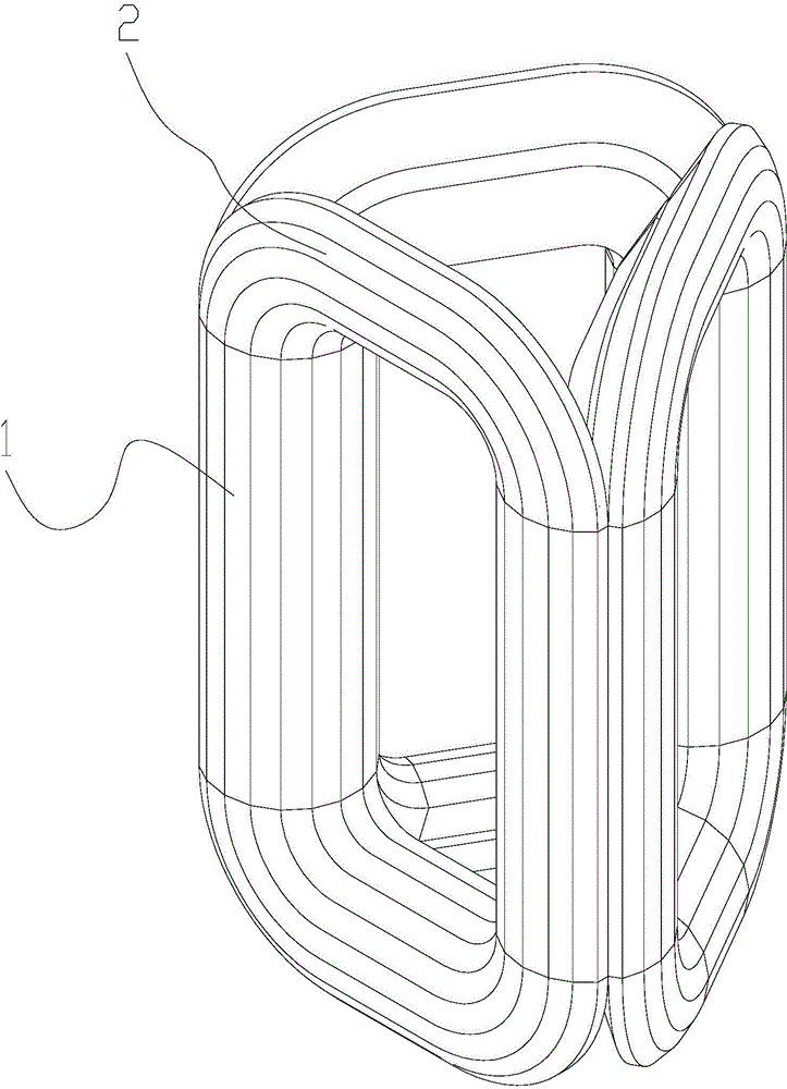 Hollow type three-dimensional wound core and manufacturing technology thereof