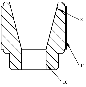 Underground self-absorption type particle jet drilling device based on Venturi effect