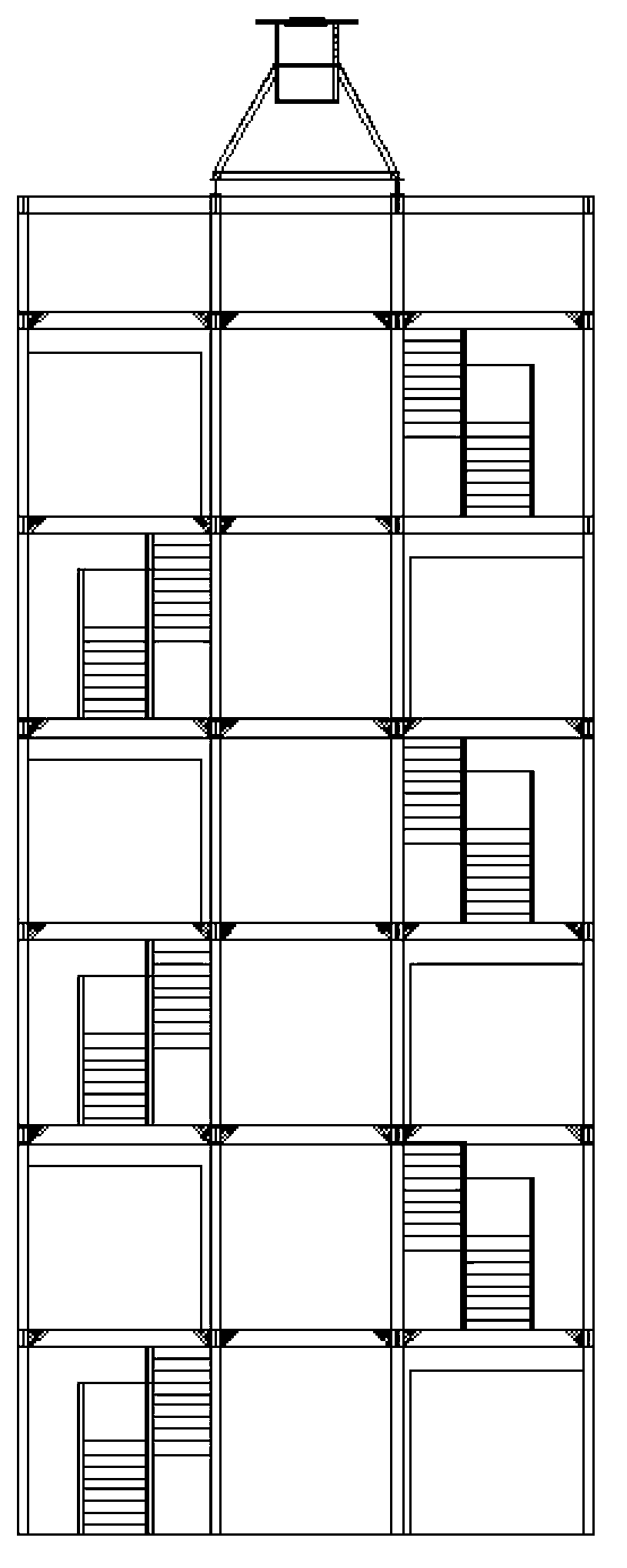 Top ventilation structure of energy saving buildings