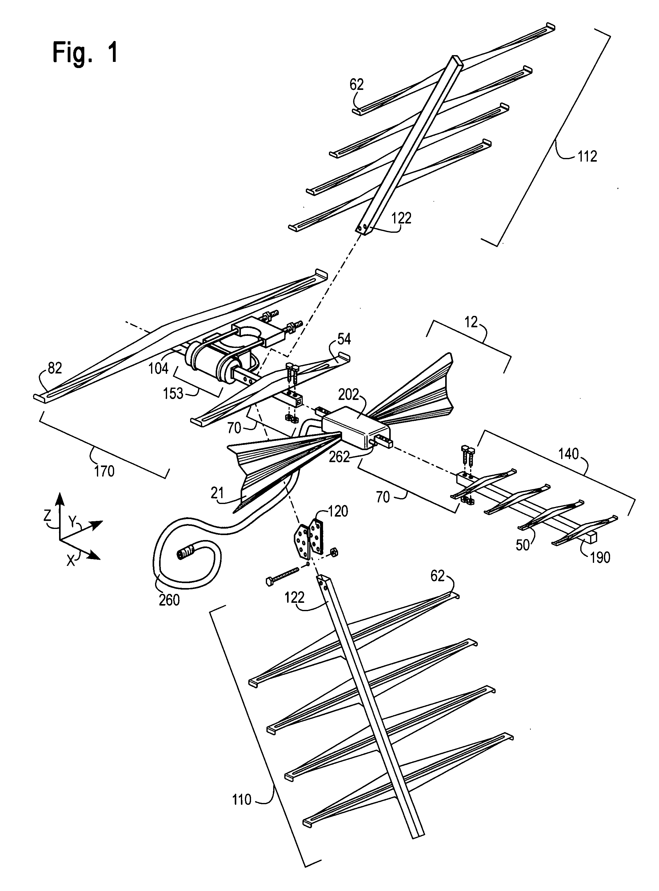 Modular digital UHF/VHF antenna