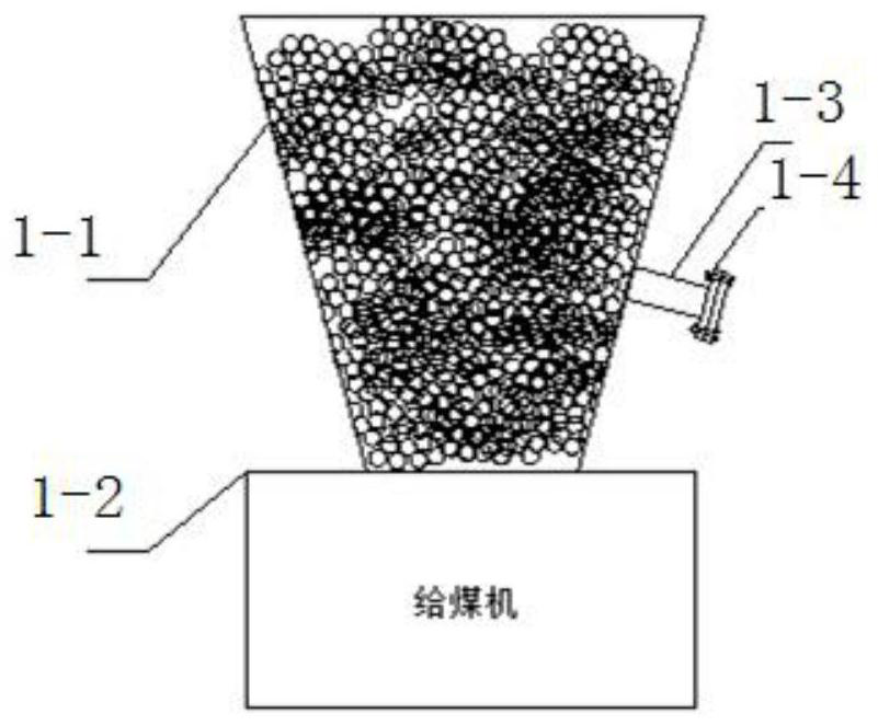 A raw coal push-pull coal hopper sampling device and coal storage system