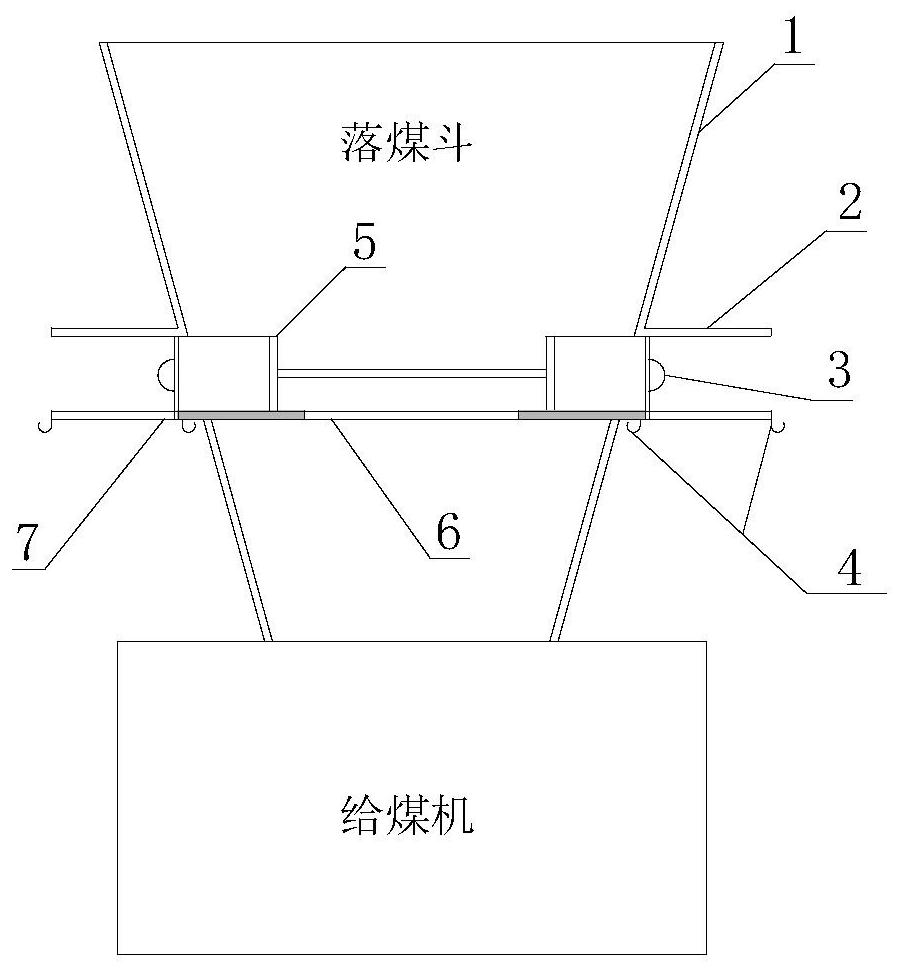 A raw coal push-pull coal hopper sampling device and coal storage system