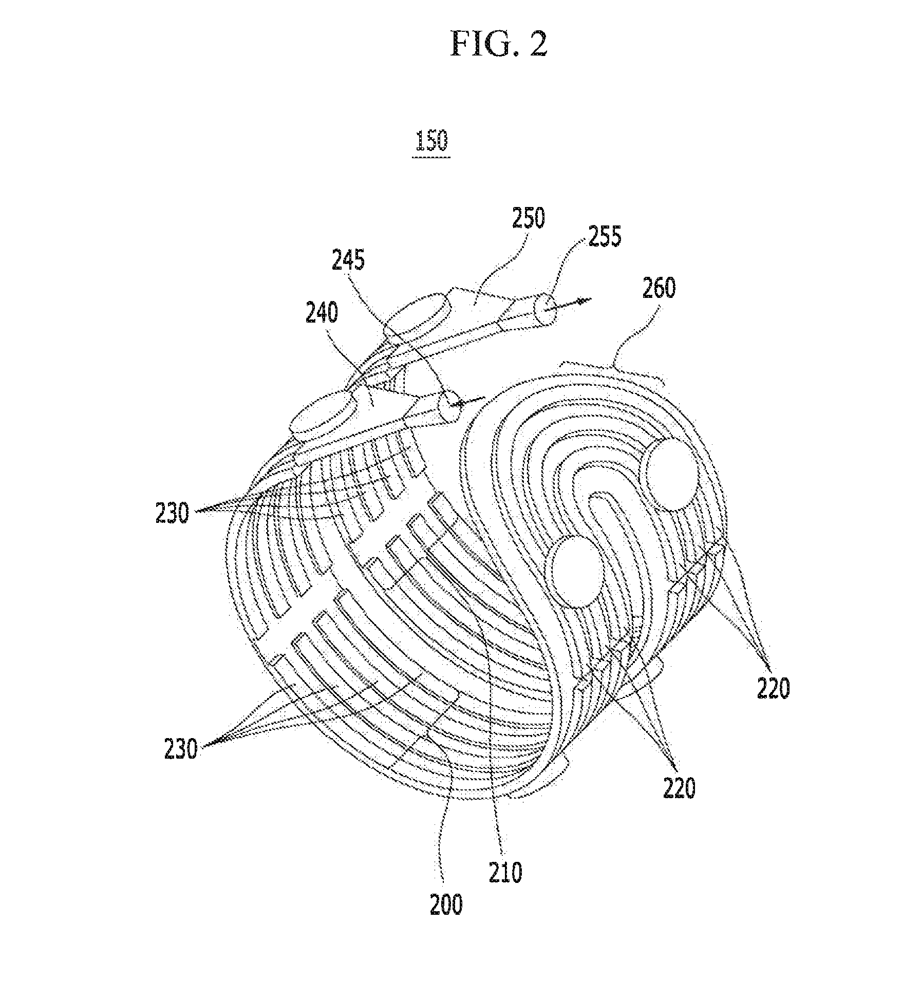 Motor unit having cooling channel