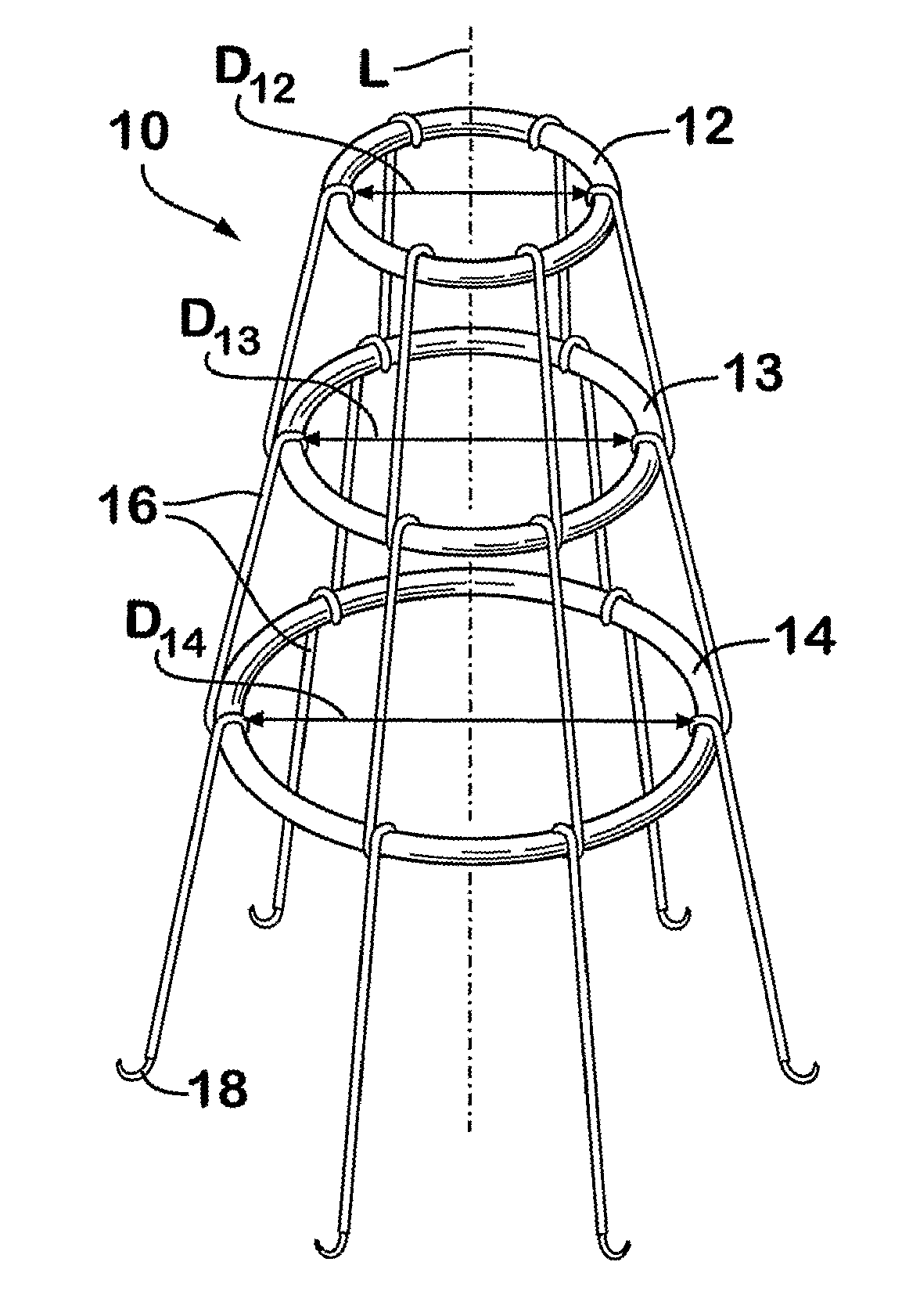 Vena cava filter with filament