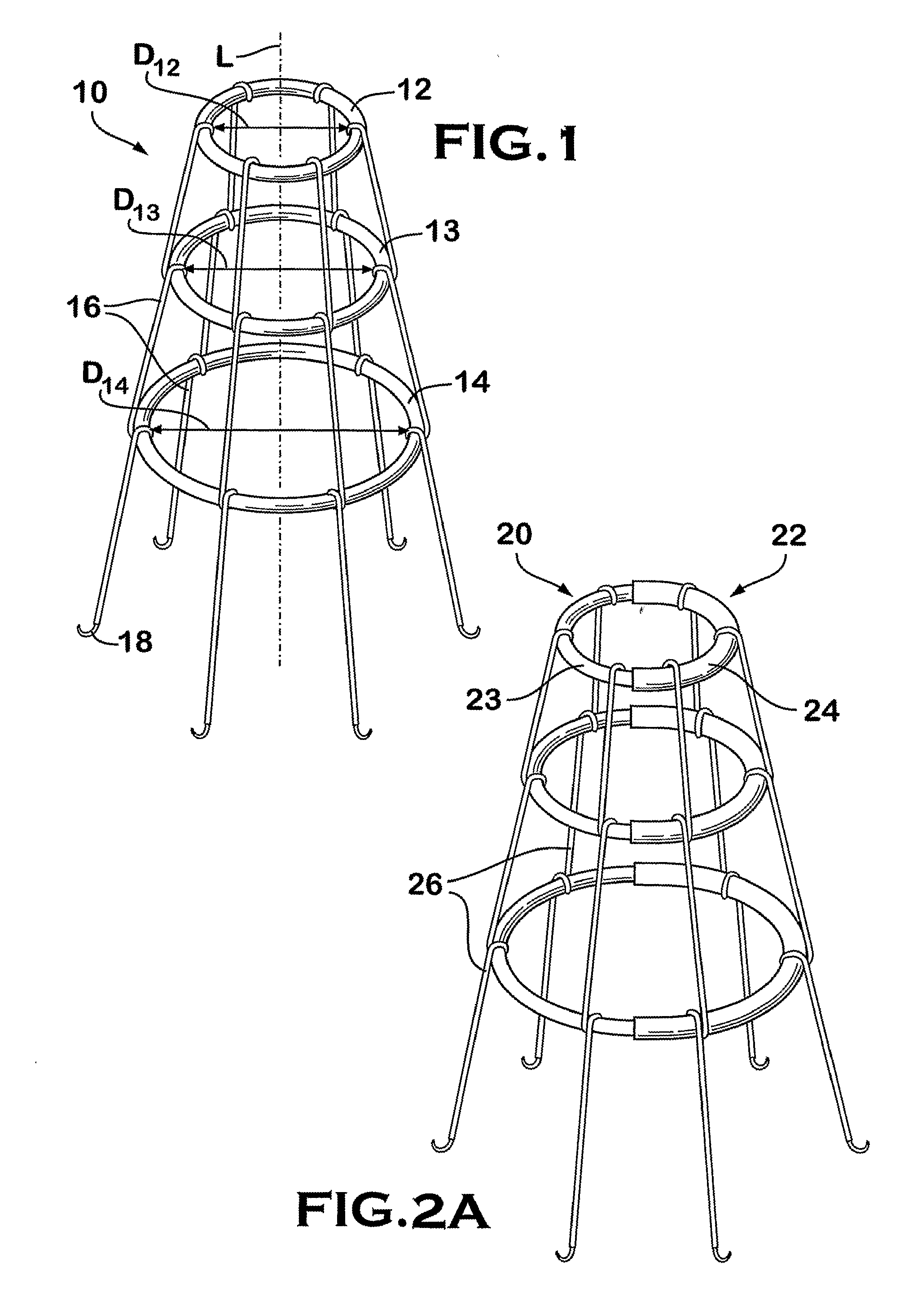 Vena cava filter with filament