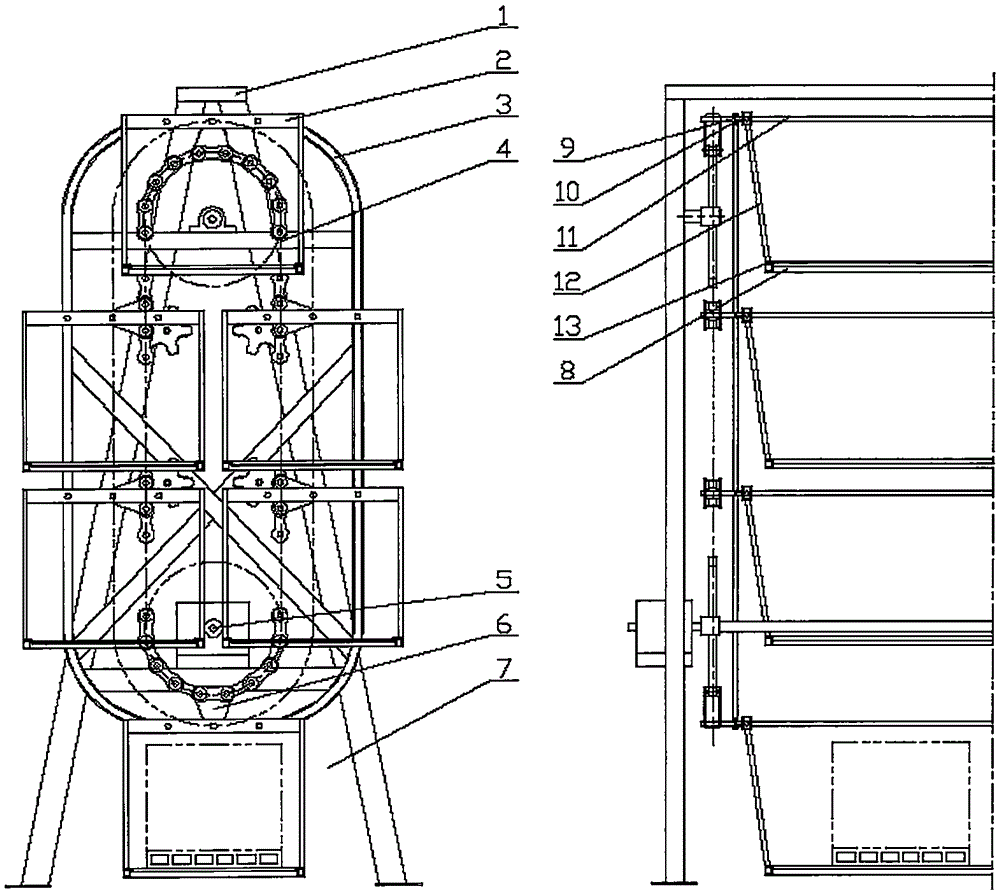 Circulation three-dimensional storage device capable of operating in bi-direction