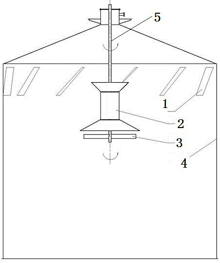 Biogas fermentation tank top scum shell breaking device and shell breaking method