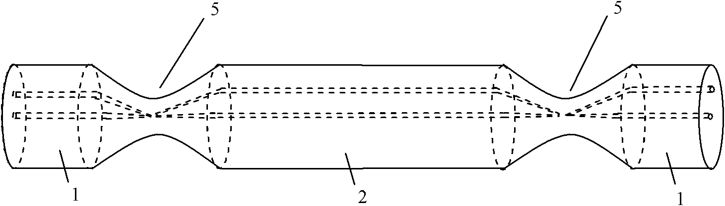 Squeeze-type asymmetrical double-core optical fiber switch