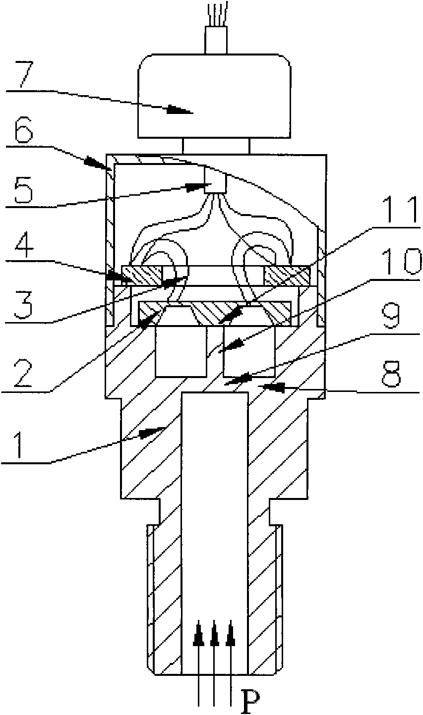 Composite micro-electro-mechanical system (MEMS) high-temperature resistant ultrahigh-pressure sensor