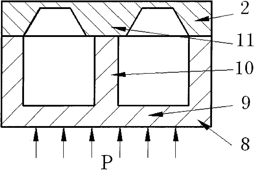 Composite micro-electro-mechanical system (MEMS) high-temperature resistant ultrahigh-pressure sensor