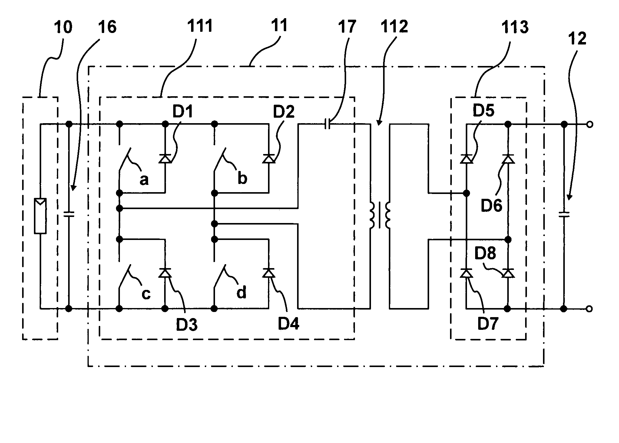 Device for feeding electrical energy from an anergy source