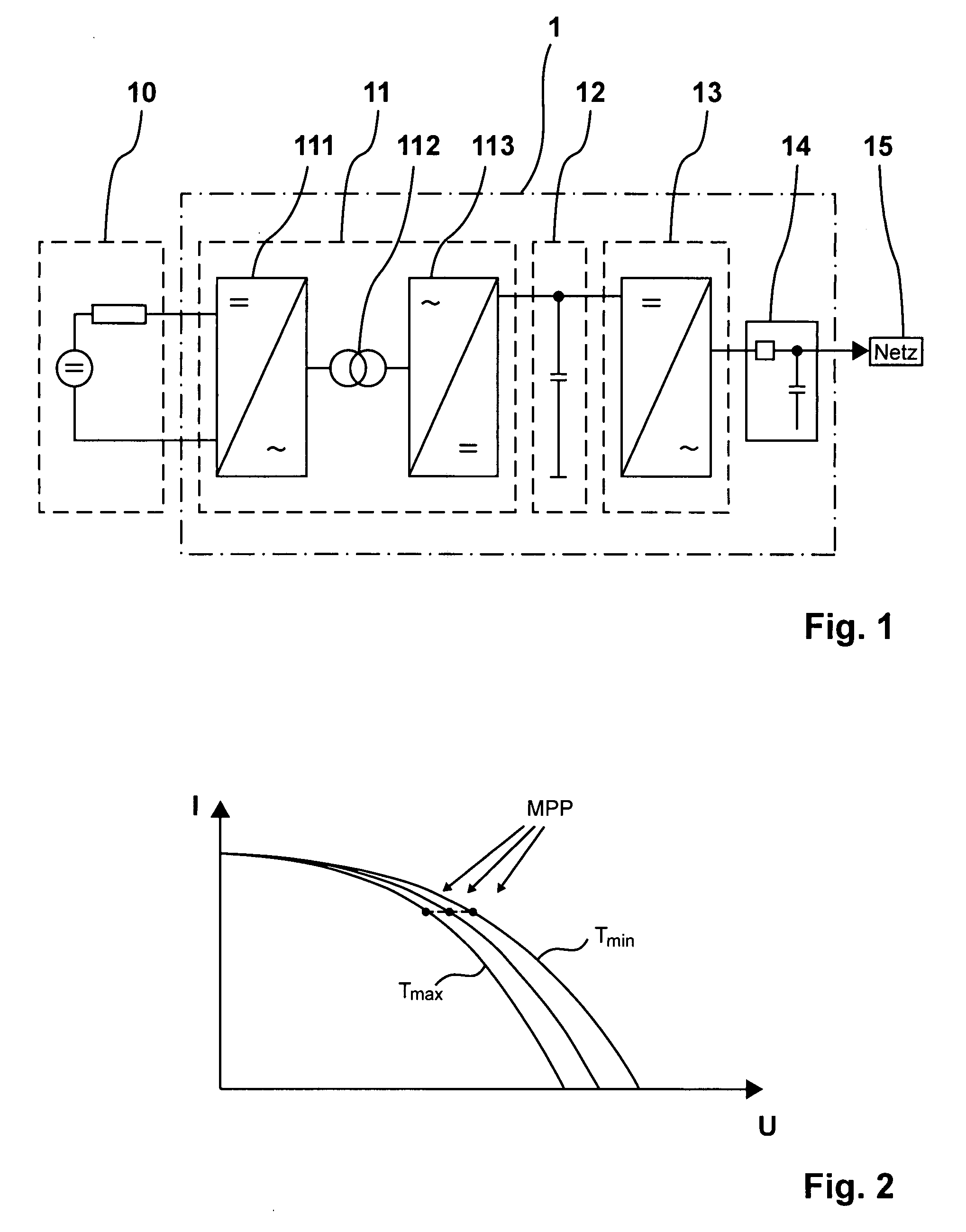 Device for feeding electrical energy from an anergy source