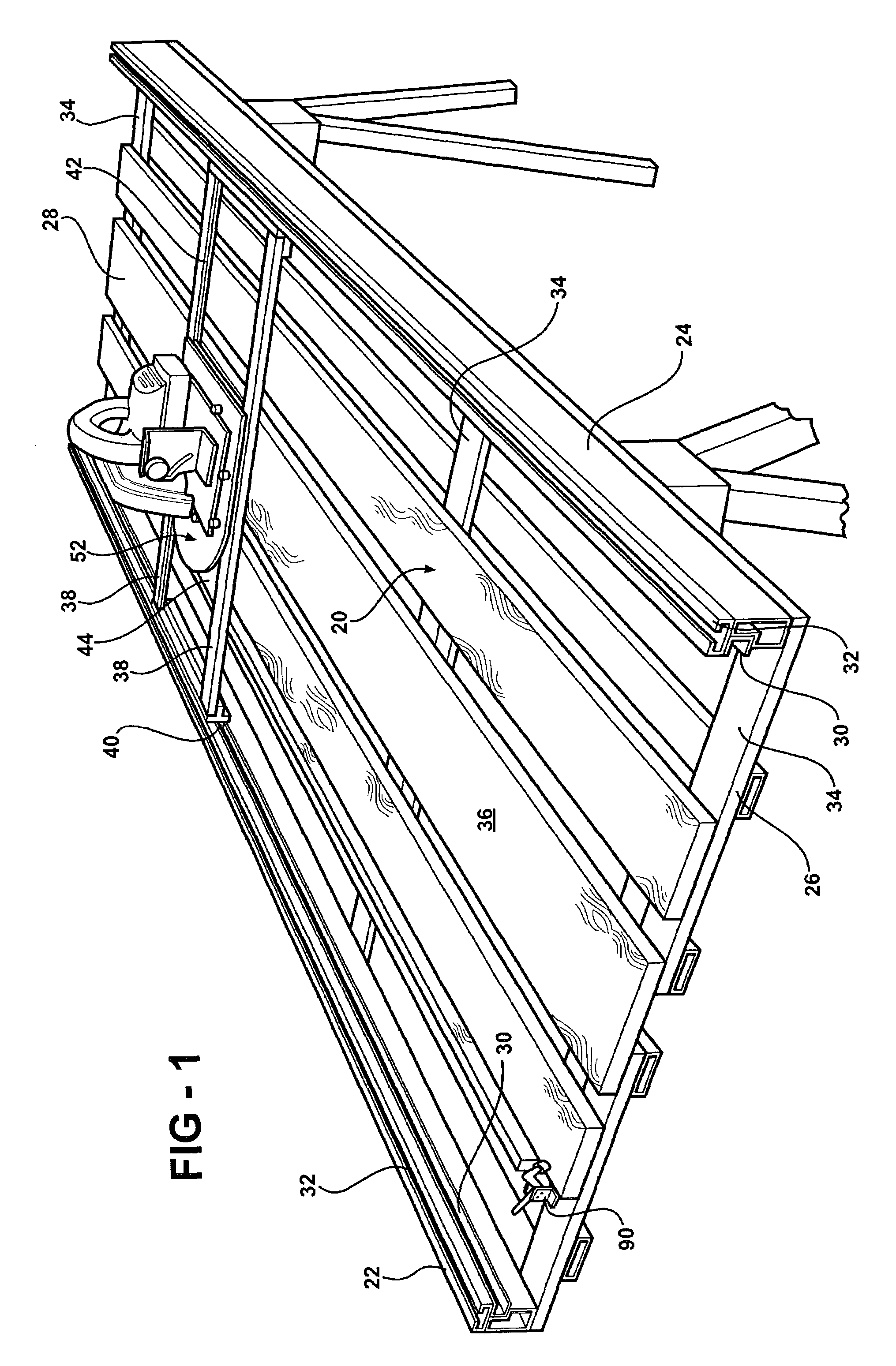 Portable saw table assembly