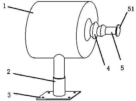 Online detection system for vibration of elevator traction motor