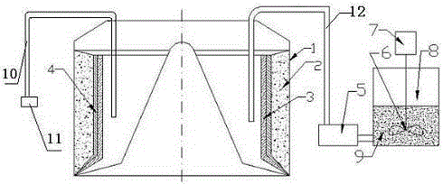 Method and device for separating oil-bearing metal powder