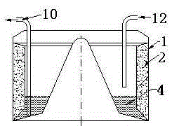 Method and device for separating oil-bearing metal powder