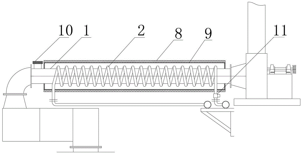 An automatic temperature control device for waste heat recovery and centralized heating of bath liquid