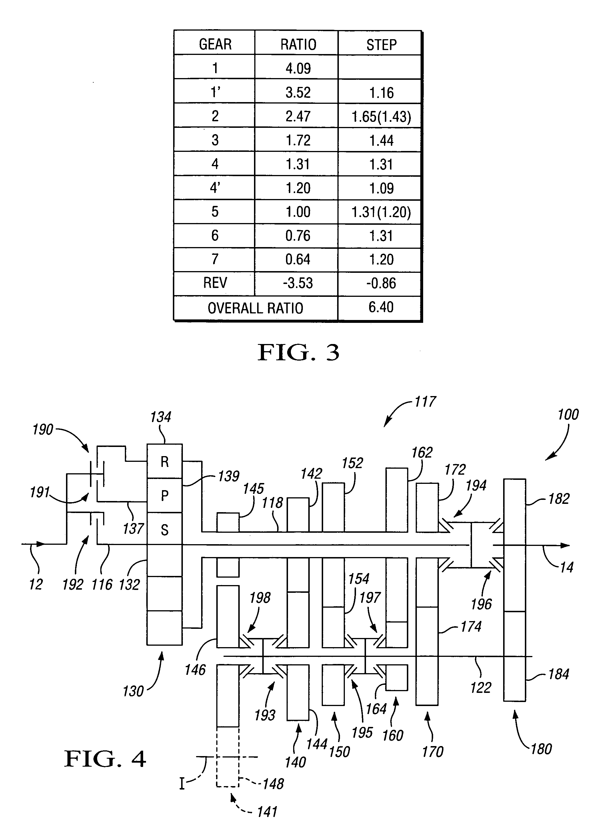 Multi-speed transmission with differential gear set and countershaft gearing