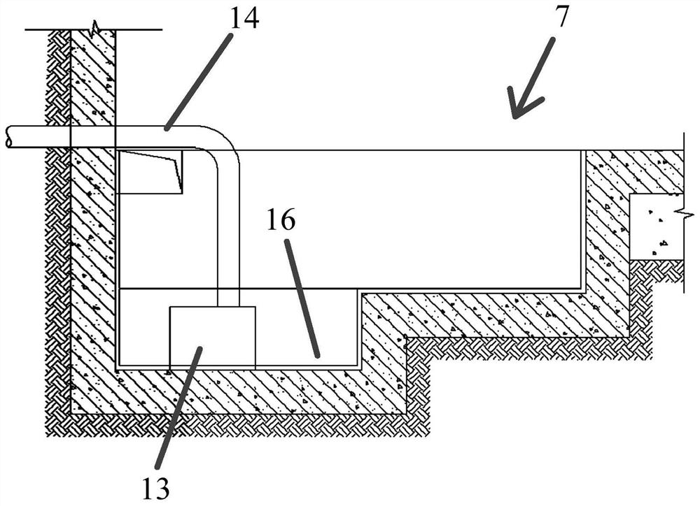 Drainage and power distribution system for archaeological site and archaeological site simulation display facility