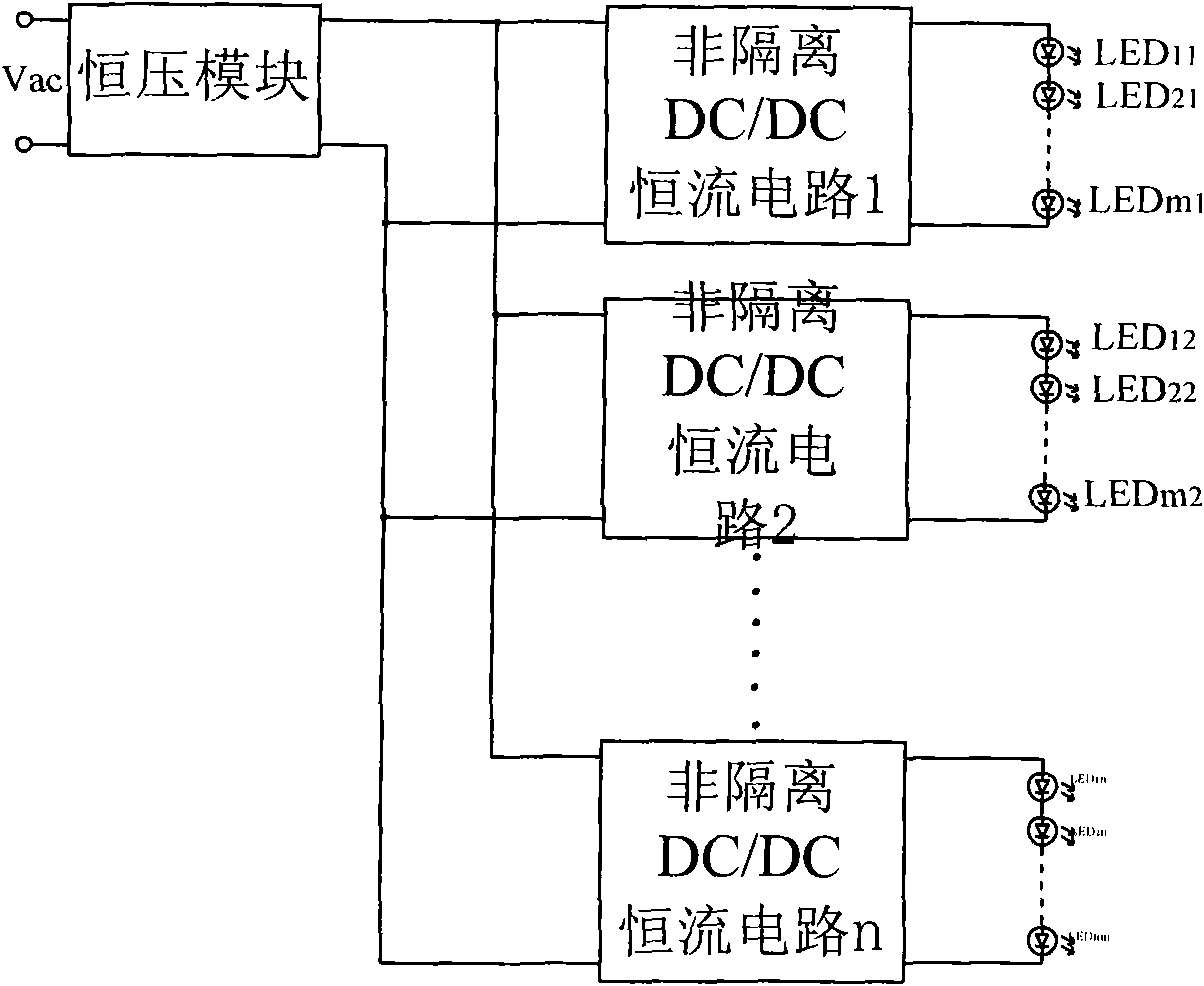 Multi-resonance circuit suitable for LED multi-path precise constant current driver