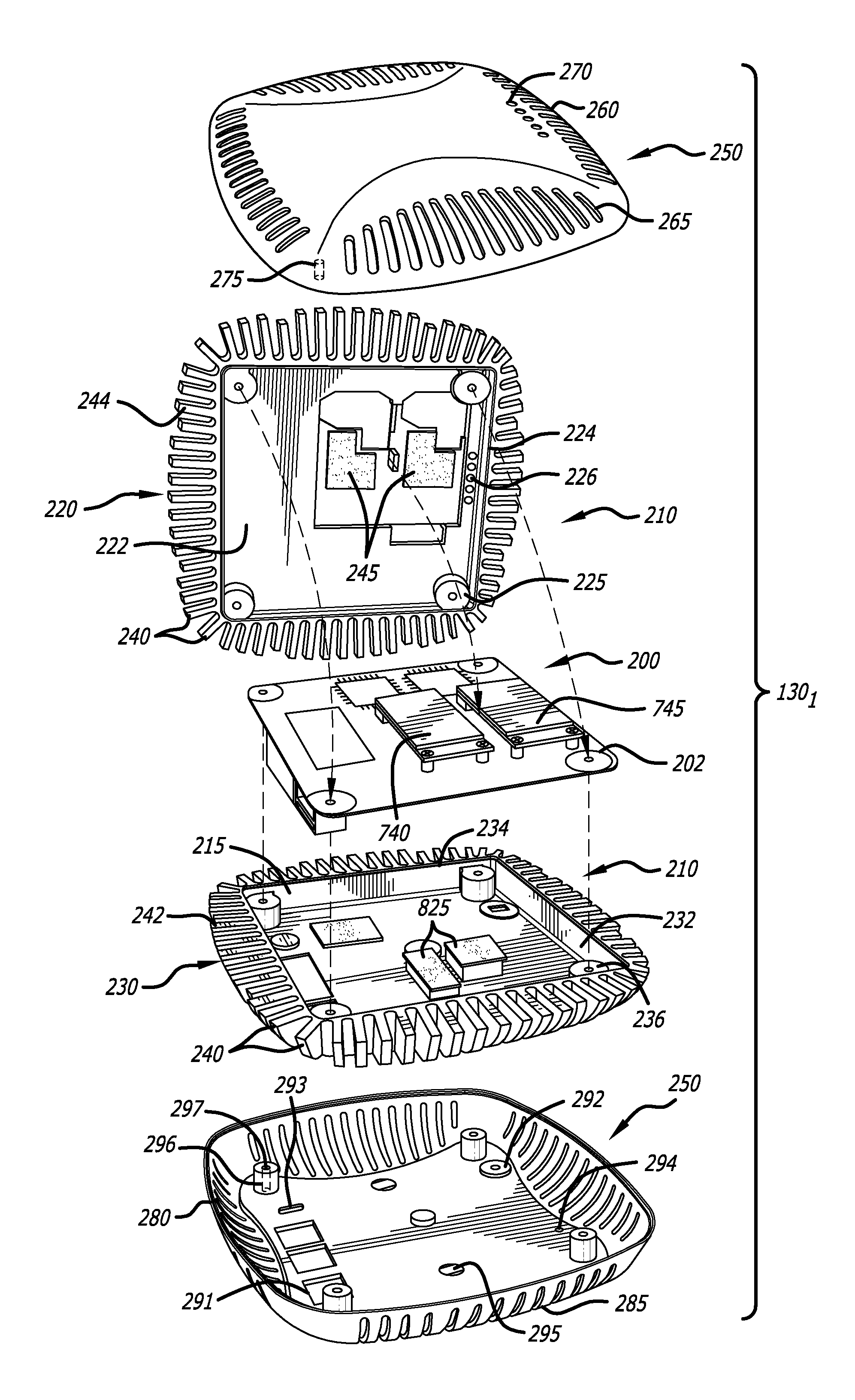 Heat dissipation unit for a wireless network device