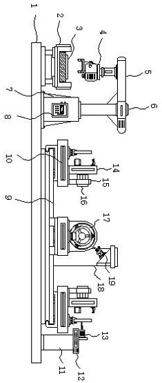 Double-sided groove milling and drilling device for rudder decorating part