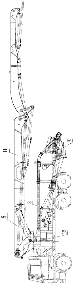 Concrete pump truck and vibration damping method for boom end of concrete pump truck