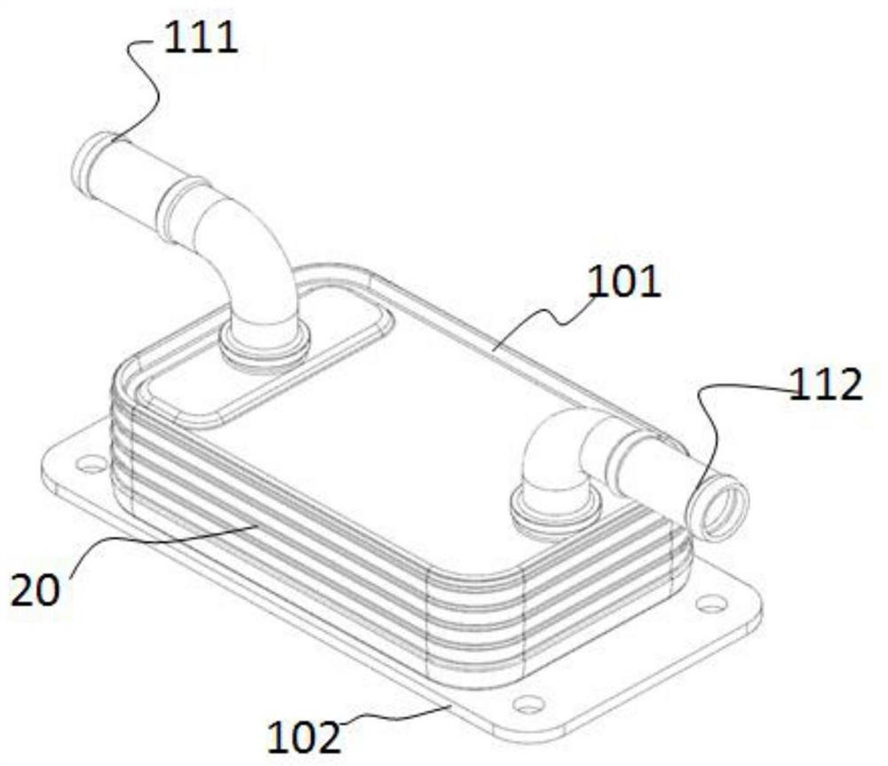 Flow-variable heat exchanger and power assembly